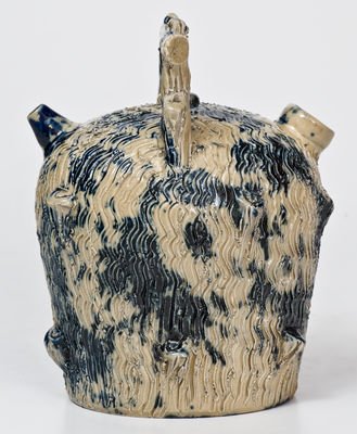 Rare and Fine Small-Sized Ohio Stoneware Harvest Jug
