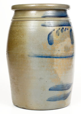 2 Gal. Western PA Stoneware Jar with Freehand Decoration