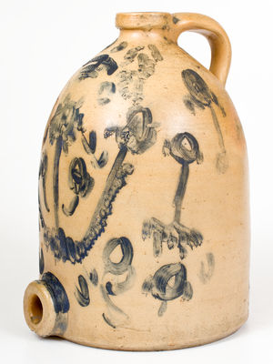 Rare M. C. WEBSTER & SON / HARTFORD Stoneware Water Cooler w/ Elaborate Decoration