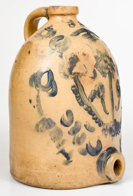 Rare M. C. WEBSTER & SON / HARTFORD Stoneware Water Cooler w/ Elaborate Decoration