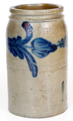 H. C. SMITH / ALEXA. / D.C.  (Alexandria, VA) Stoneware Jar with Floral Decoration