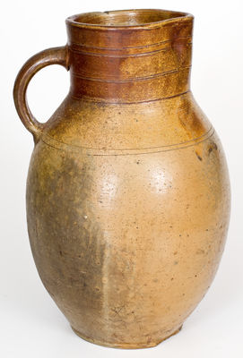 Very Rare Early Baltimore Brown-Dipped Stoneware Pitcher, circa 1810