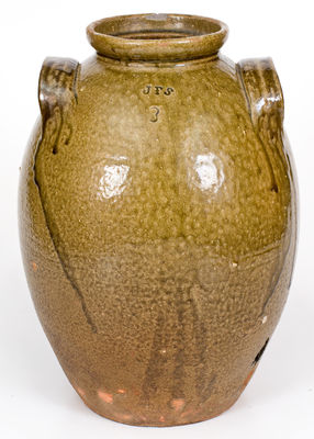 James Franklin Seagle, Vale, Lincoln County, NC Stoneware Jar, Stamped "JFS"