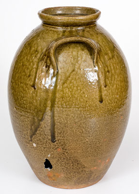 James Franklin Seagle, Vale, Lincoln County, NC Stoneware Jar, Stamped "JFS"