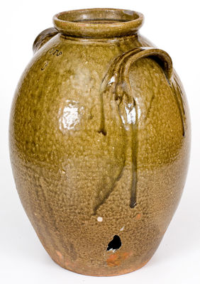 James Franklin Seagle, Vale, Lincoln County, NC Stoneware Jar, Stamped 