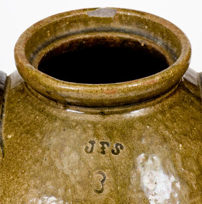 James Franklin Seagle, Vale, Lincoln County, NC Stoneware Jar, Stamped "JFS"