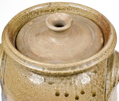 W. H. HANCOCK, Moore County, NC Stoneware Churn w/ Guide