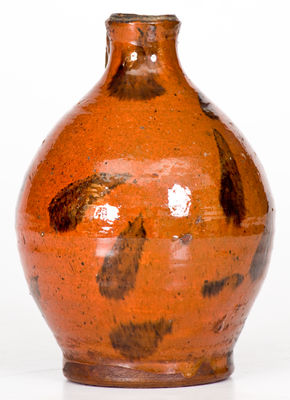 Fine Small-Sized Redware Jug w/ Splashed Manganese, possibly Eastern Tennessee origin