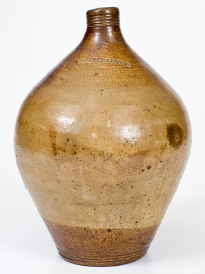 Ovoid CHARLESTOWN Stoneware Jug w/ Double Iron-Oxide Dip