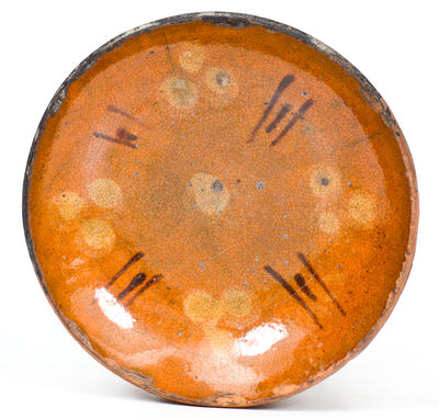 Slip-Decorated Pennsylvania Redware Plate