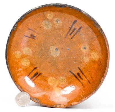 Slip-Decorated Pennsylvania Redware Plate