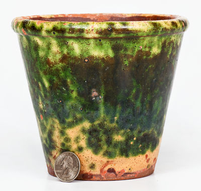 Slip-Decorated Pennsylvania Redware Flowerpot