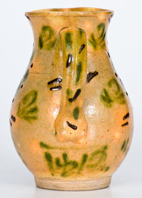 Fine Dated 1812 Slip-Decorated Redware Pitcher, probably Southern origin