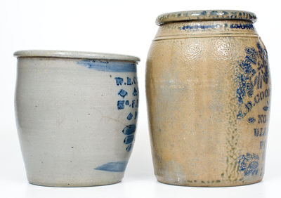 Lot of Two: W. D. COOPER & BRO. / PITTSBURGH Stoneware Advertising Jars