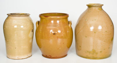 Lot of Three: Redware Jars, Northeastern U.S. or Canadian