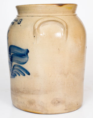 3 Gal. P. MUGLER & CO. / BUFFALO, NY Stoneware Jar with Bold Floral Decoration