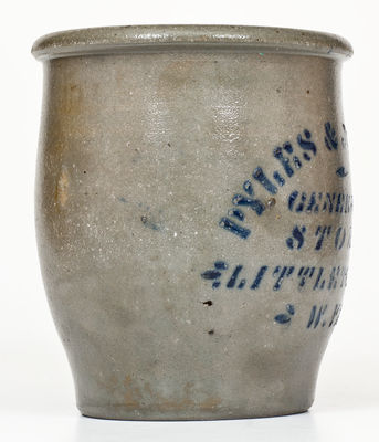 Unusual Littleton, WV Stoneware Advertising Jar