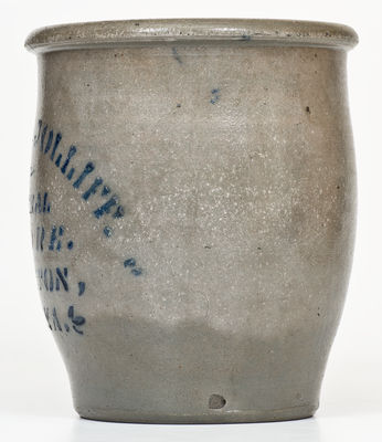 Unusual Littleton, WV Stoneware Advertising Jar