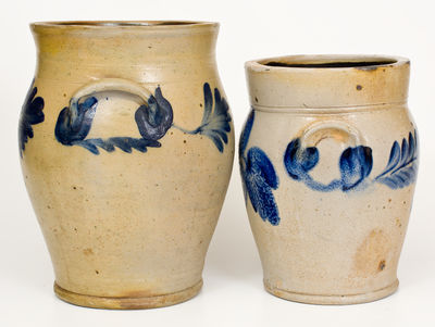 Lot of Two: Baluster-Form Stoneware Jars att. Richard Remmey, Philadelphia, PA