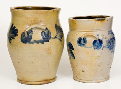 Lot of Two: Baluster-Form Stoneware Jars att. Richard Remmey, Philadelphia, PA