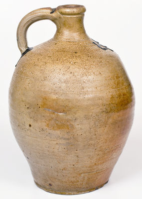 Very Rare 18th Century Stoneware Jug attrib. Adam States, Sr., Manhattan, South Amboy or Greenwich