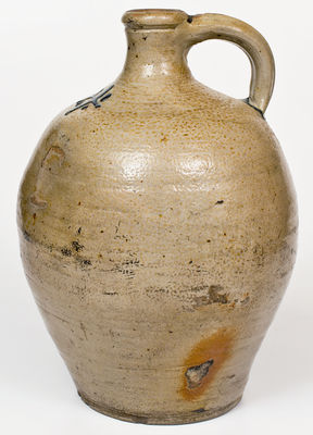 Very Rare 18th Century Stoneware Jug attrib. Adam States, Sr., Manhattan, South Amboy or Greenwich