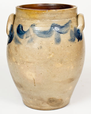 2 Gal. Connecticut Stoneware Jar with Cobalt Decoration