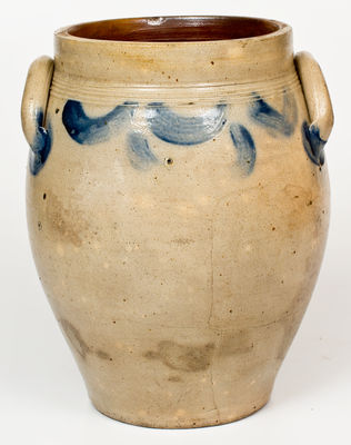 2 Gal. Connecticut Stoneware Jar with Cobalt Decoration
