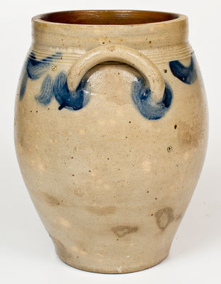 2 Gal. Connecticut Stoneware Jar with Cobalt Decoration
