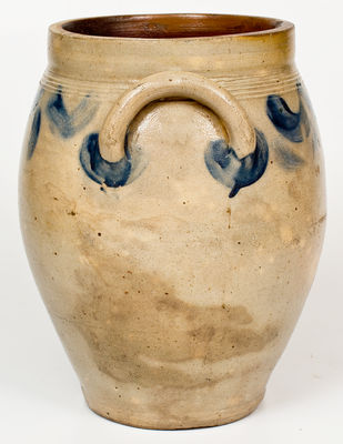 2 Gal. Connecticut Stoneware Jar with Cobalt Decoration