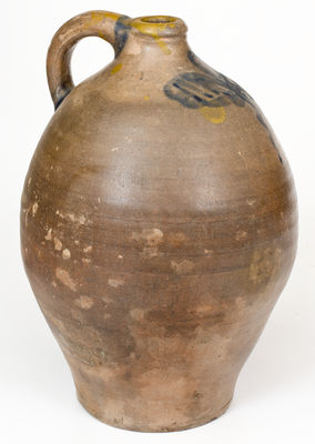 1 Gal. Stoneware Jug with Brushed Cobalt Decoration, New York State Origin