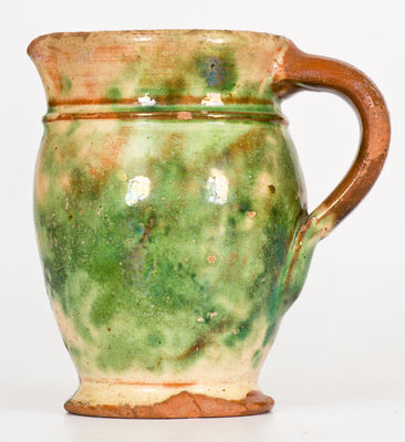 Squat-Shaped Redware Cream Pitcher, probably S. Bell & Sons, Strasburg, VA, circa 1890