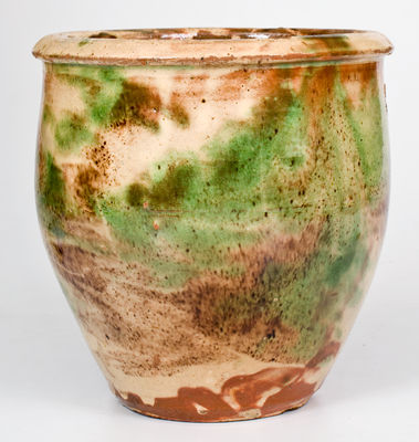 S. BELL & SON / STRASBURG, VA Multi-Glazed Redware Jar