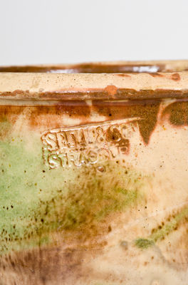 S. BELL & SON / STRASBURG, VA Multi-Glazed Redware Jar