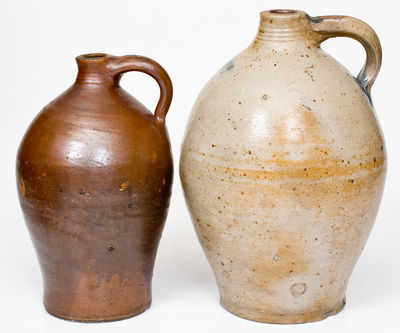 Lot of Two: SWAN & STATES / STONINGTON, CT Stoneware Jugs
