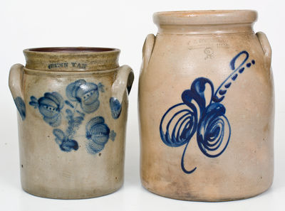 Lot of Two: Stoneware Jars Marked PENN YAN and F. B. NORTON & CO. / WORCESTER, MASS.