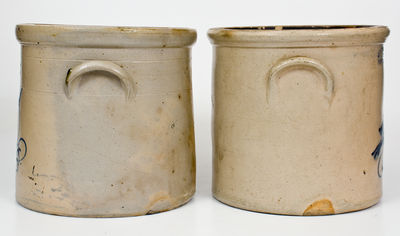 Lot of Two: FORT EDWARD, NY Stoneware Bird Crocks