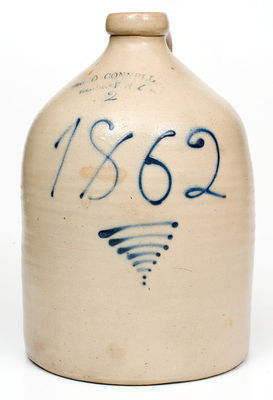 Rare R. O'CONNELL / ALBANY 1862 Stoneware Jug