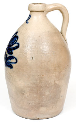 F. STETZENMEYER & G. GOETZMAN / ROCHESTER. NY Stoneware Jug with Bold Floral Decoration