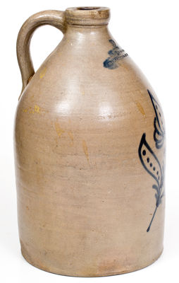 2 Gal. Stoneware Jug with MONROE ST. New York City Advertising