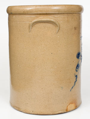 12 Gal. Stoneware Crock with Floral Decoration, possibly Red Wing, MN