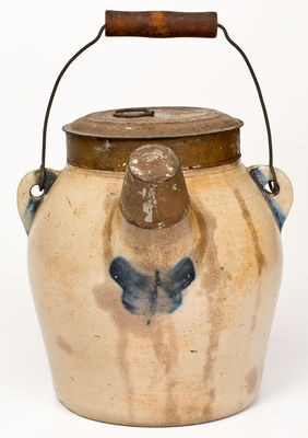 1 Gal. F. H. COWDEN / HARRISBURG Stoneware Batter Pail w/ Stenciled Decoration