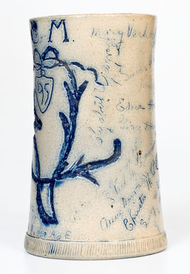 Rare Cobalt-Decorated Stoneware Vassar College Vase, 1895