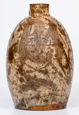 Rare Slip-Decorated Redware Jug, Inscribed