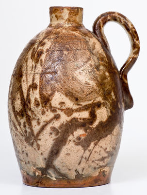 Rare Slip-Decorated Redware Jug, Inscribed 