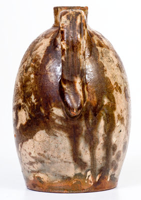 Rare Slip-Decorated Redware Jug, Inscribed