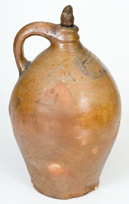 C. CROLIUS / MANUFACTURER / MANHATTAN-WELLS / NEW-YORK Stoneware Jug