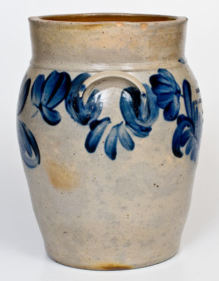 Fine Stoneware Advertising Jar attrib. Richard Remmey, Philadelphia for EMERICK & HOPKINS