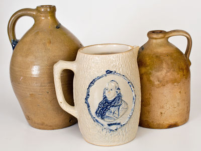 Lot of Three: Northeastern Cobalt-Decorated Stoneware