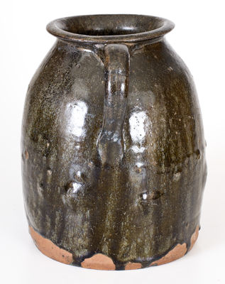 Attrib. Rich Williams, Gowensville area, Greenville County, SC Alkaline-Glazed Stoneware Handled Jar